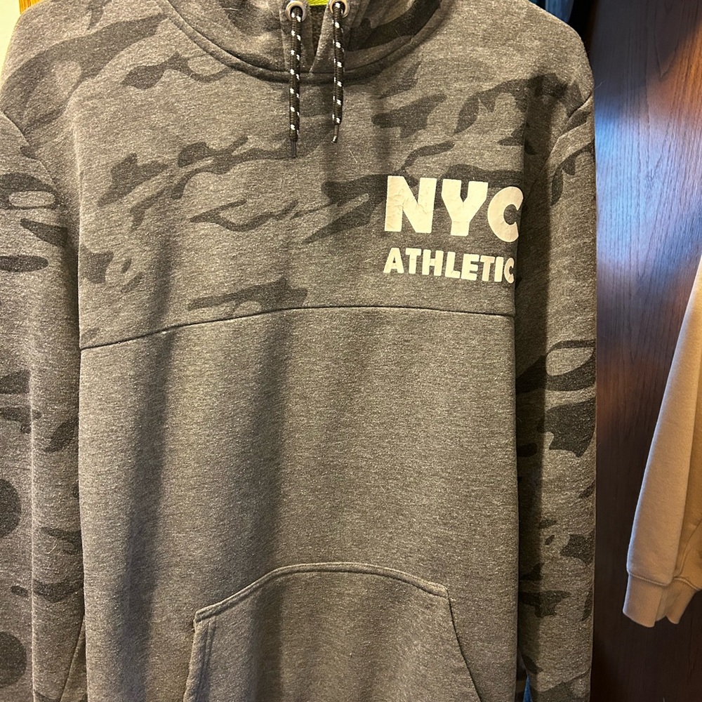 Men's Gray Camo Pullover Hoodie